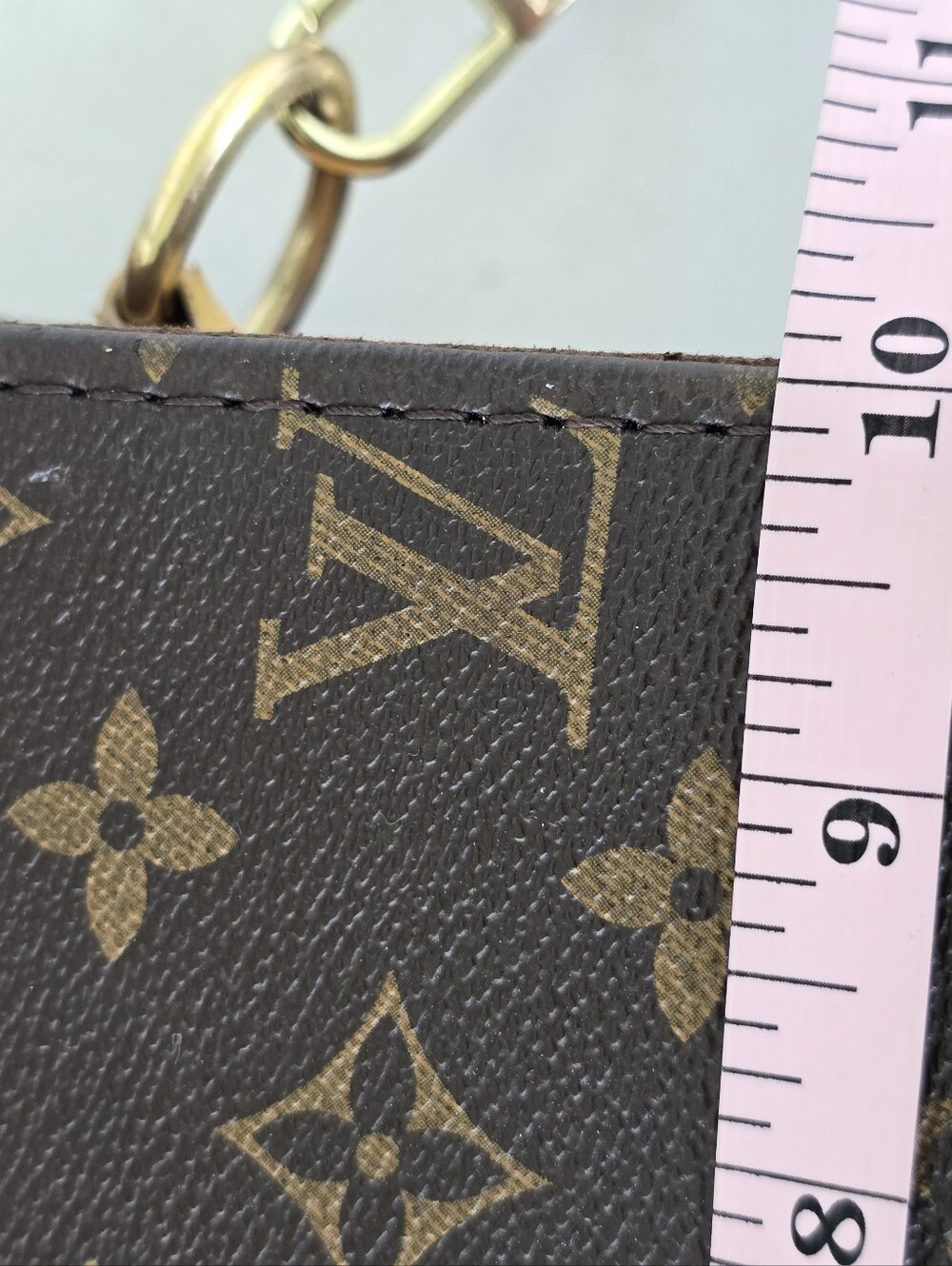 Louis Vuitton Monogram Louise East West Crossbody Shoulder Bag LV Lock Brown - Picture 12 of 15